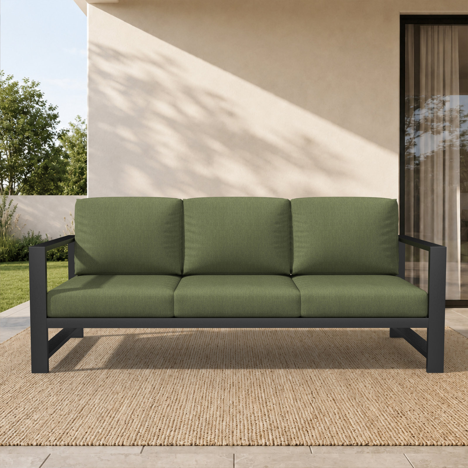 Dulcie 80" Sunbrella® Patio Sofa, Sunbrella® Canvas Fern