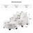Modern Convertible 2-Seater Sofa Bed With Storage Ottoman, Reclining Backrest, And Side Pocket Armrest-956782537