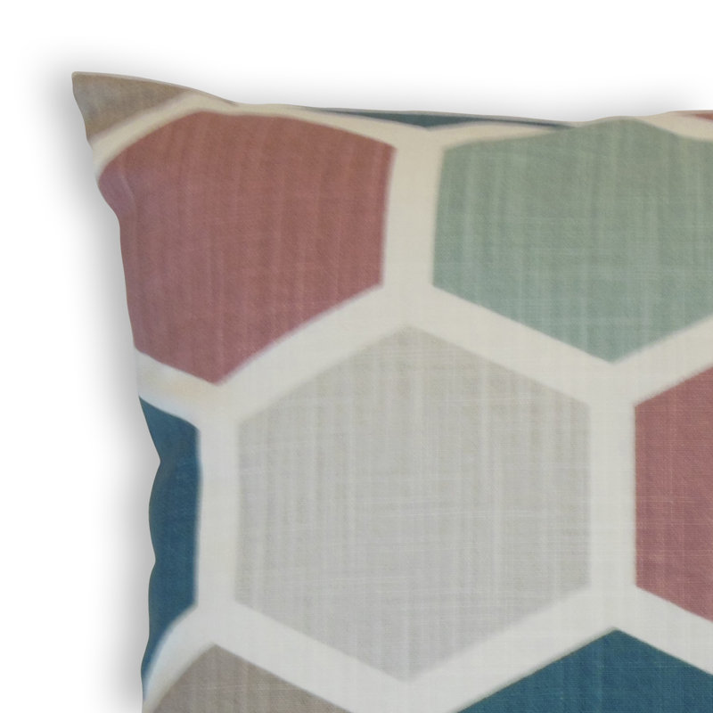 Coussin décoratif en coton Ieni, Hauteur (26 po) x largeur (26 po), Flammé
