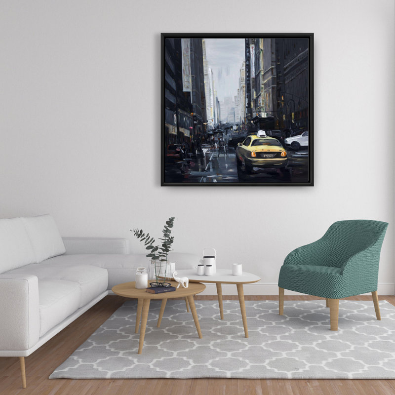 «New York In The Dark» sur toile, H 36 po x l 36 po