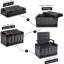 Polyvalent, pliable et pliable, organisateur de voiture, organisateur de voiture, bacs de rangement robustes avec couvercles, coffre en plastique durable, 60L, peut ranger des vêtements, des jouets, du matériel de camping de grande capacité (noir)-871792984