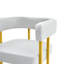 Ensemble de 2 tabourets de bar à hauteur de comptoir avec dossier, structure en métal