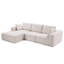 Canapé modulaire Boneless de 109 po avec siège profond, canapé modulaire Cloud avec méridienne en forme de L pour la chambre à coucher du salon - aucun assemblage requis-1616832770