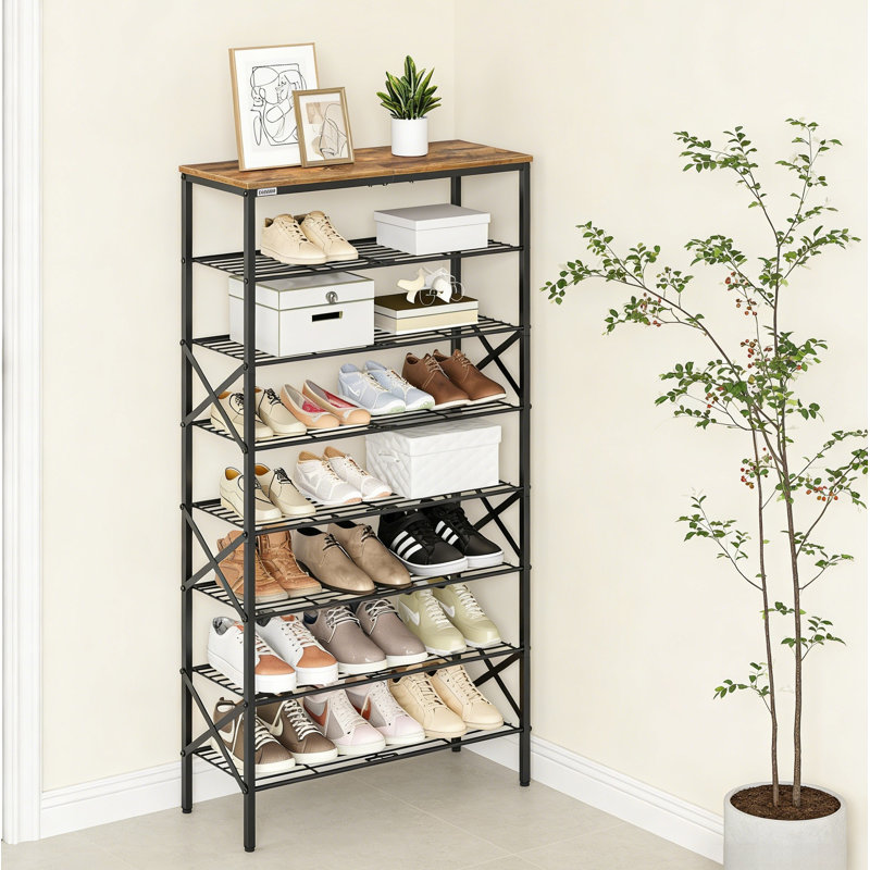 Large-Capacity Industrial Style Shoe Rack
