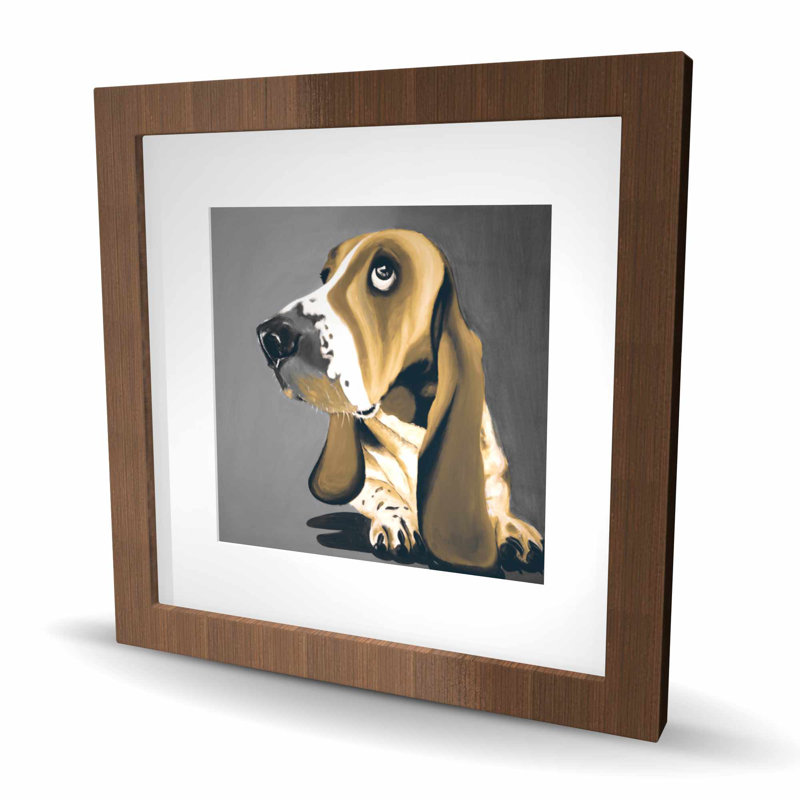 Impression de tapis doré pour chien Basset Hound
