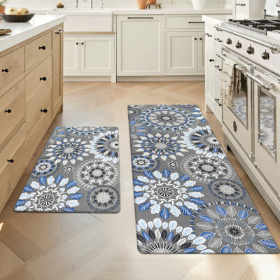 Tapis et tapis de cuisine anti-fatigue 2 pièces Jalissia