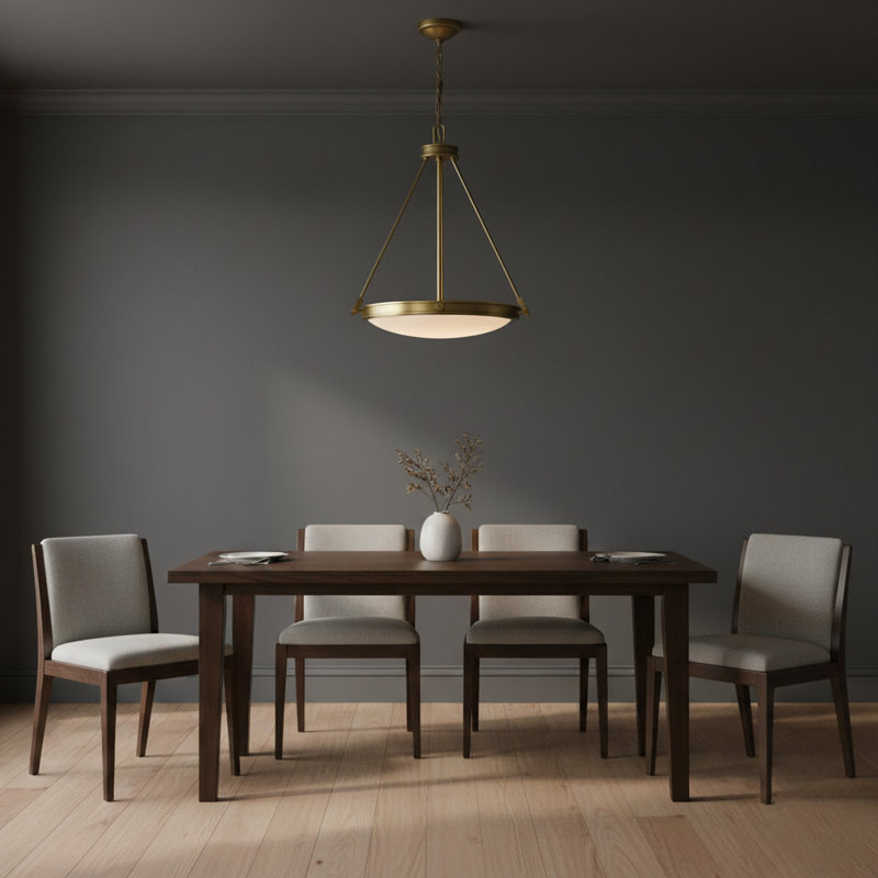 Collier 4-Light Bowl Pendant, Laiton héritage