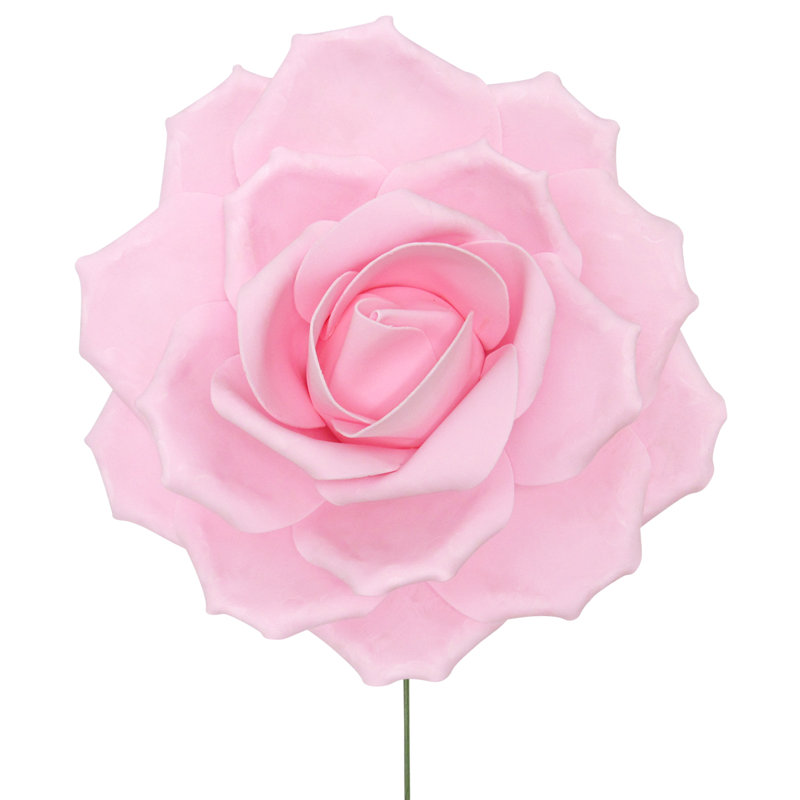 Grande tige rose en mousse, Rose clair, H 20 po x l 20 po x 7,5 po