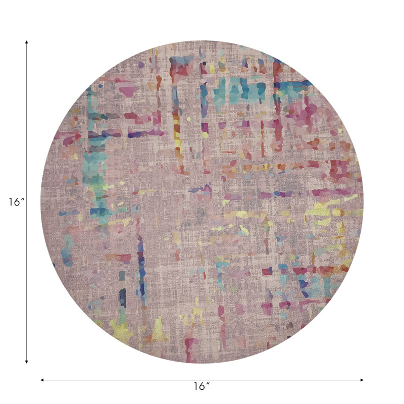 Coco Pebble 16" Vinyl Placemat, Pink