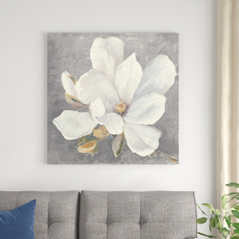 " Serene Magnolia Light Gray ", 36" H x 36" W