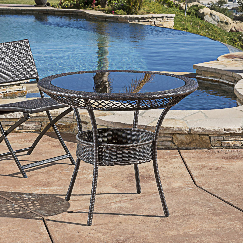 Outdoor Glass Top Table