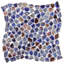 Komorebi Pebble Bayou Blue Polished Glass Mosaic Tile