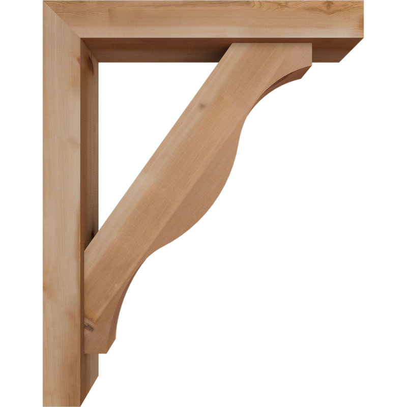 Support Funston Block avec support décalé, 38 x 30, Cèdre rouge occidental de l 5 1/2 po (lisse)