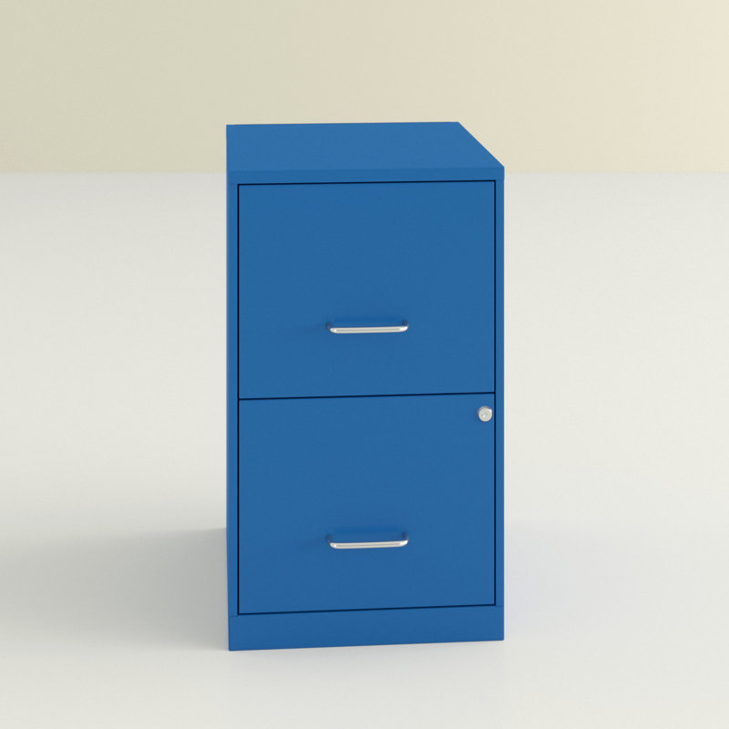 Damiyon 14.25'' Wide 2 -Drawer Steel File Cabinet, Blue