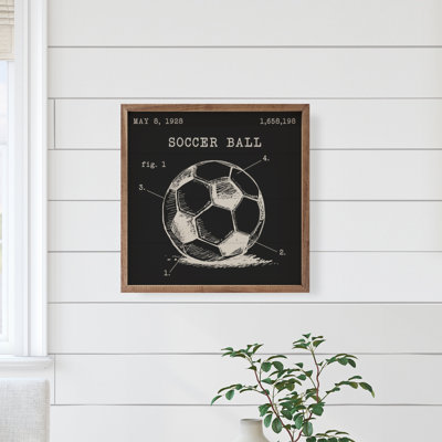 Ballon de soccer noir verni