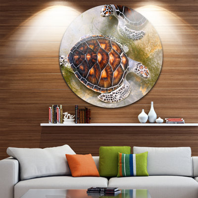 «Sea Turtles in Nursery», impression sur métal