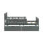 Lit plateforme gris en bois avec garde-corps double et 2 tiroirs de rangement-195740977-195740990