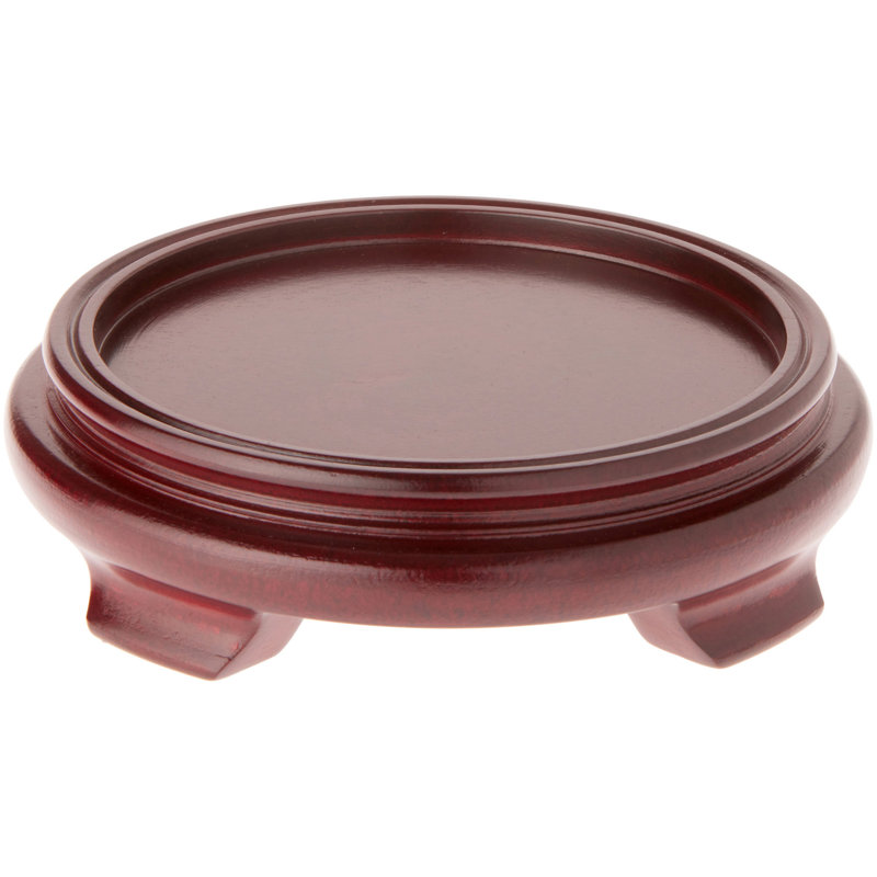 Base de présentation Red Barrel Studio®, Placage de bois rouge, H 1,5 po x l 6,5 po x P 6,5 po