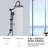 10" Rainfall Shower Head And Handheld Showerhead Combo Shower System With Slide Bar, Matte Black