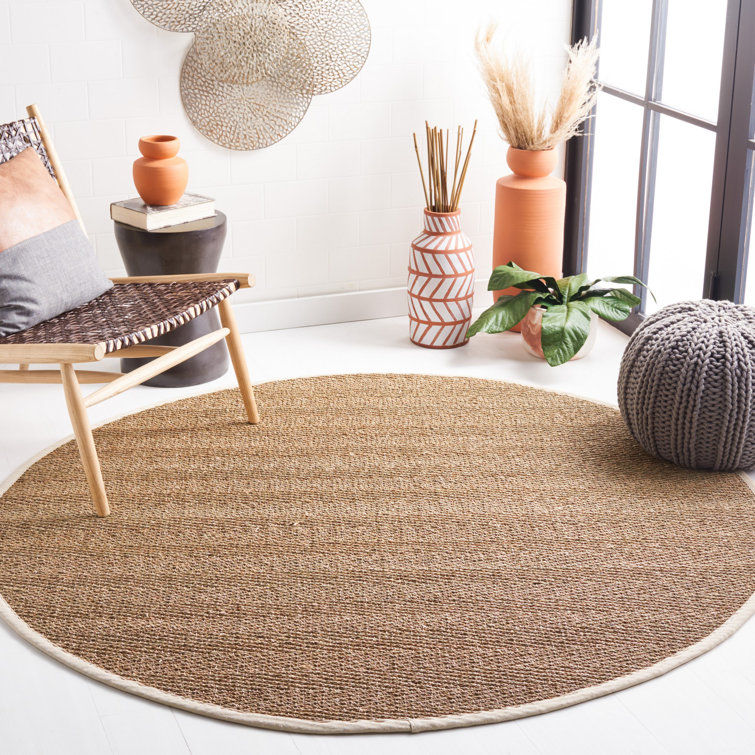 Tapis de couleur unie en fibres naturelles Deschamps