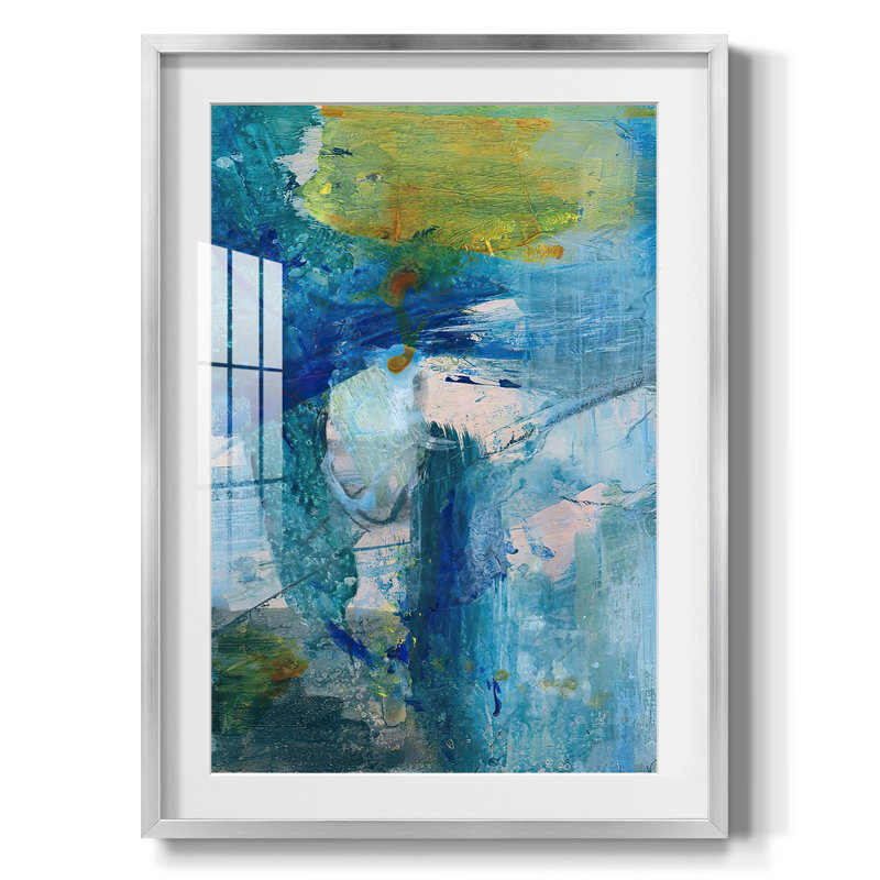 Spring Winds III - Imprimé encadré, Argent argent, H 28,5 po x l 20,5 po