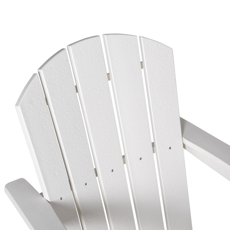 Chaise Adirondack en bois massif Andrekia, Blanc