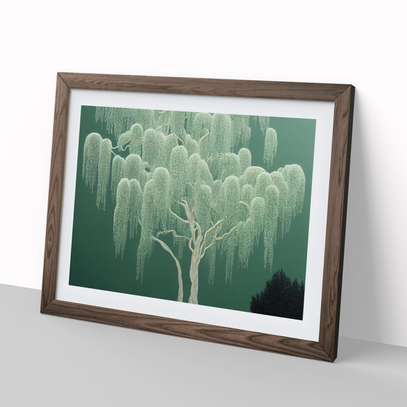 XH1022-9400X Unbelievable Weeping Willow Tree - Single Picture Frame Print, Walnut Framed, 46cm H x 64cm W x 2cm D