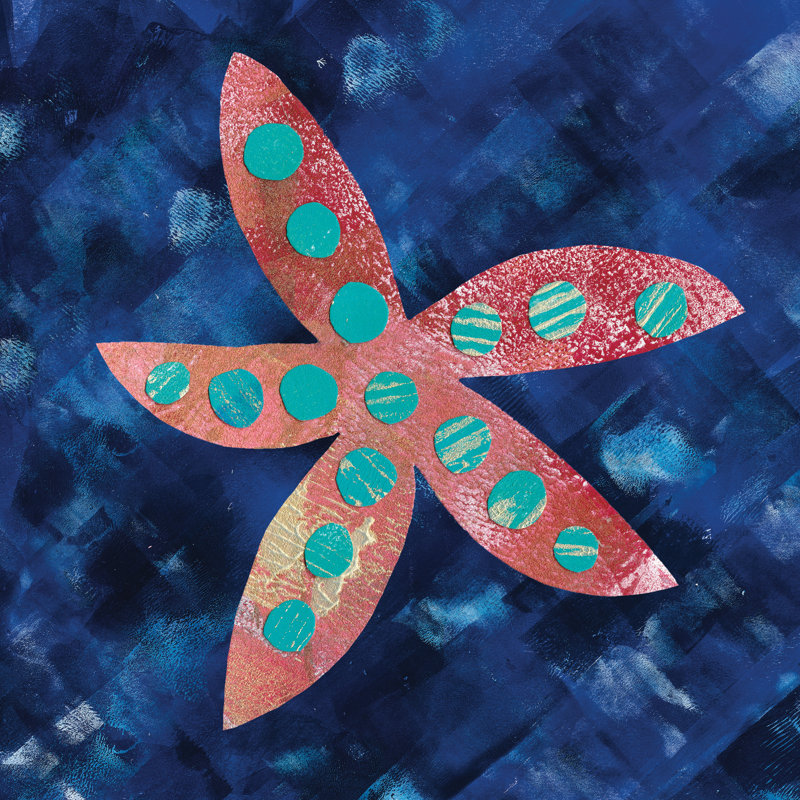Boho Reef VII 1 Piece Wrapped Canvas Painting, 30cm H x 30cm W