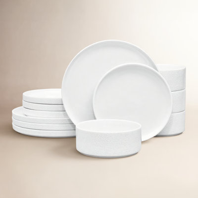 Colortex Stone Porcelain Dinnerware Set - Service for 4
