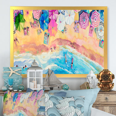 " Aerial Pastel Beach Miami VI " Color Photography Print