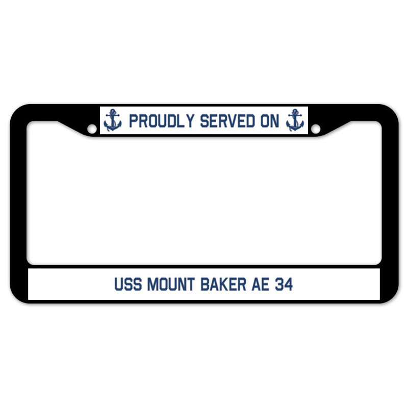 Fièrement servi sur un cadre de plaque USS Mount Baker 34