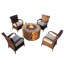 Ensemble de conversation pour 4 personnes avec coussins