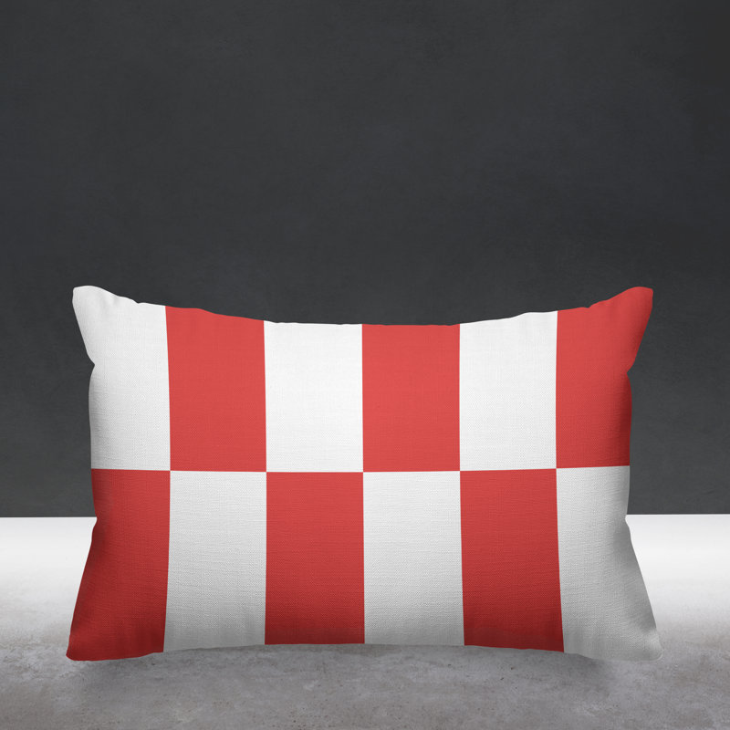 Coussin Luella, 14 po x 20 po, Corail, Rectangulaire