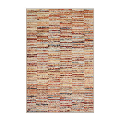 Tapis brun/violet/gris zone contemporaine
