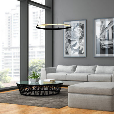 Varennes 3 - Light Black/Gold Pendant