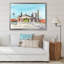 Impression sur toile en bois avec grange en bois avec porte verte-67382448-67382466
