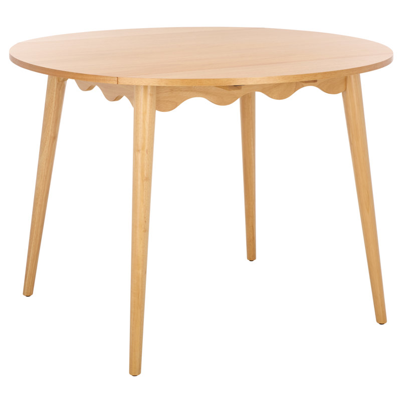 Roma Rnd Drop Leaf Scallop Table, Natural, Natural