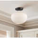 Collina Single Light Glass Semi Flush Mount