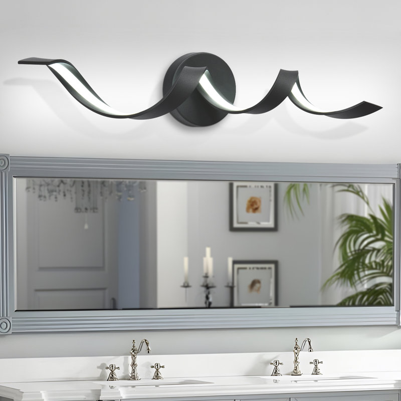 Dimmable LED Vanity Light, Black, 6000K