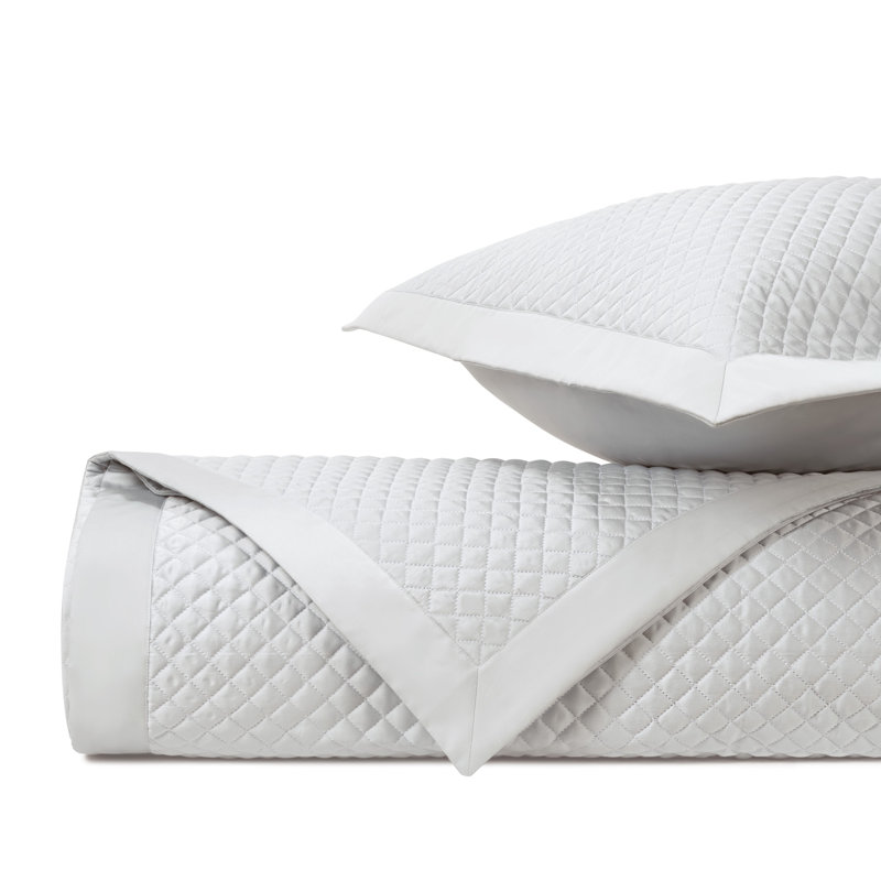 Diamond 100% Cotton Sateen Coverlet, Queen Coverlet, CH Cararmel