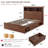 Franzi Farmhouse Full Size Platform Bed with Storage & Charging Station, Wood Platform Bed with Headboard and 4 Drawers,LED Light,No Box Spring Needed-1757824720