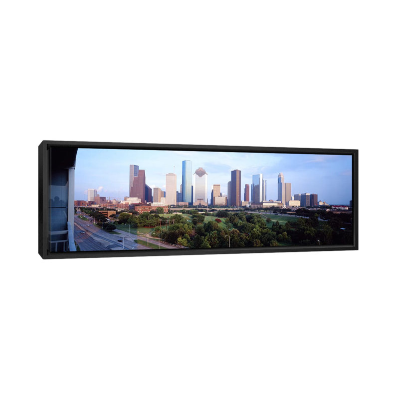 Houston TX by Panoramic Images - Wrapped Canvas Panoramic Gallery-Wrapped Canvas Giclée, 12" H x 36" W x 1.5" D