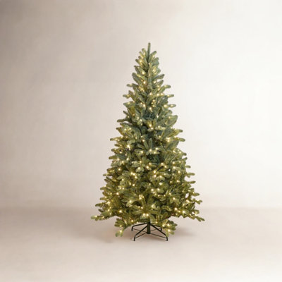 Pre-Lit Spruce White Christmas Tree