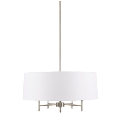 Lustre 5 lumières à abat-jour tambour