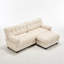 Canapé modulaire modulaire avec nuage, siège en forme de L avec repose-pieds, canapé modulaire, causeuse en flanelle avec 4 coussins-756595280