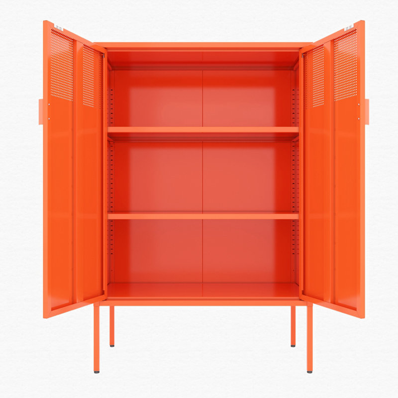 Wilkesbarre Metal Sideboard, Orange