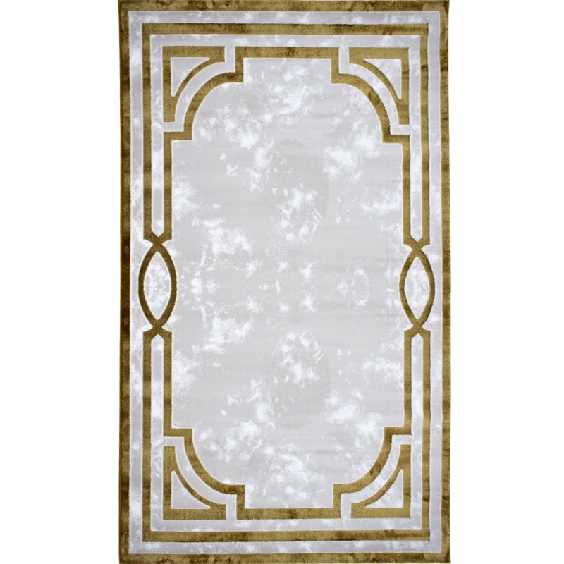 Tapis oriental gris touffeté à la machine Amare, Rectangle 3 pi 11 po x 5 pi 7 po