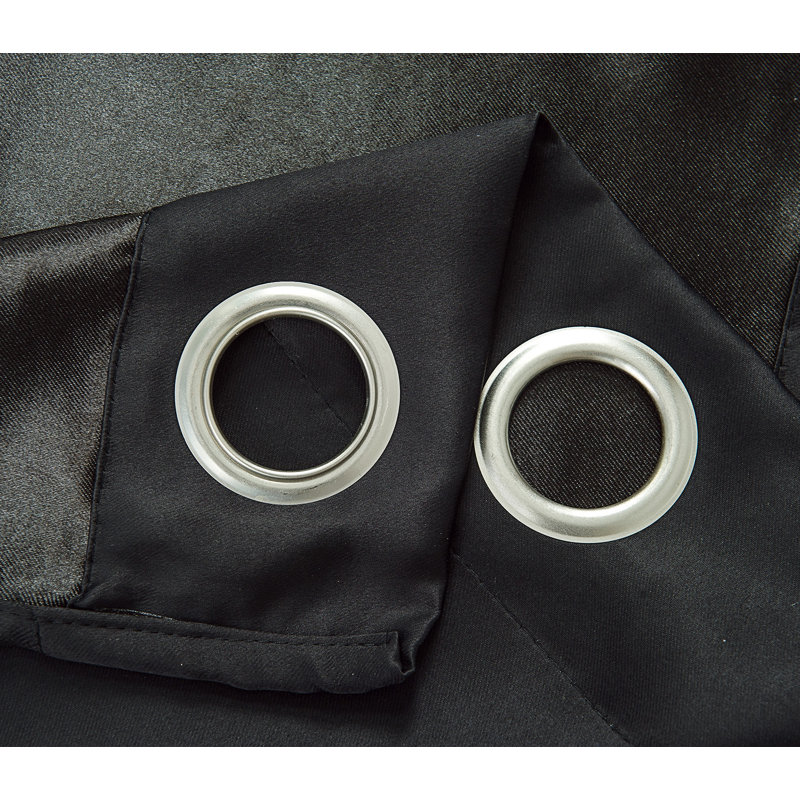 Corpuz Blackout Curtain Pair, Black