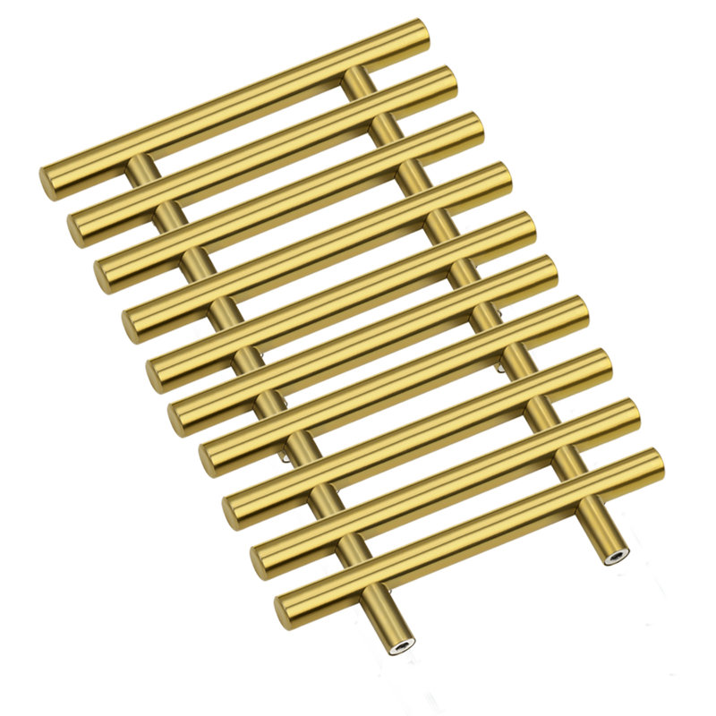 Modern Cabinet Pulls, Gold, 5.6"