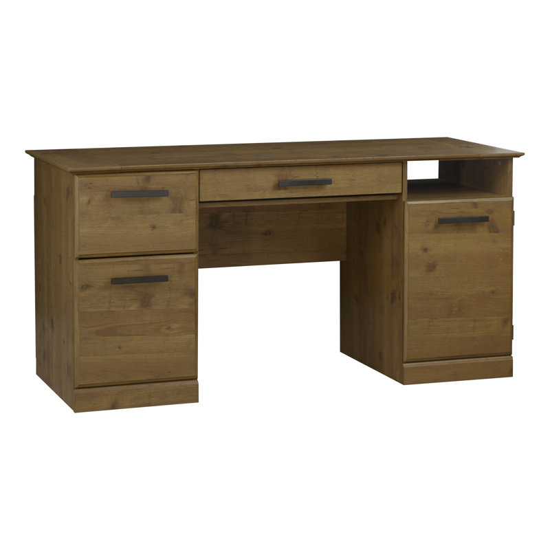 Bureau double caisson 60,1 po avec rangement